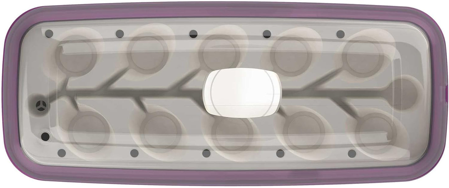 BoQube Zimmergewächshaus mit Bewässerungssystem, BoQube L Plus — 41×17×23cm Weiss / Pflaume