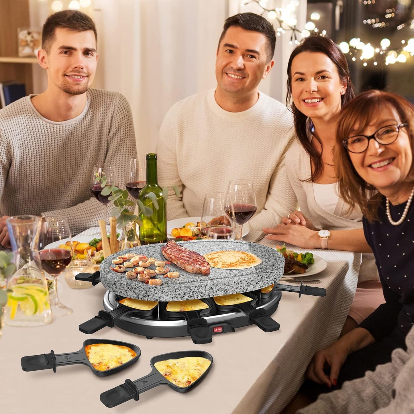 4-in-1 Raclette-Gerät, 8 Personnes - Raclette 4 en1