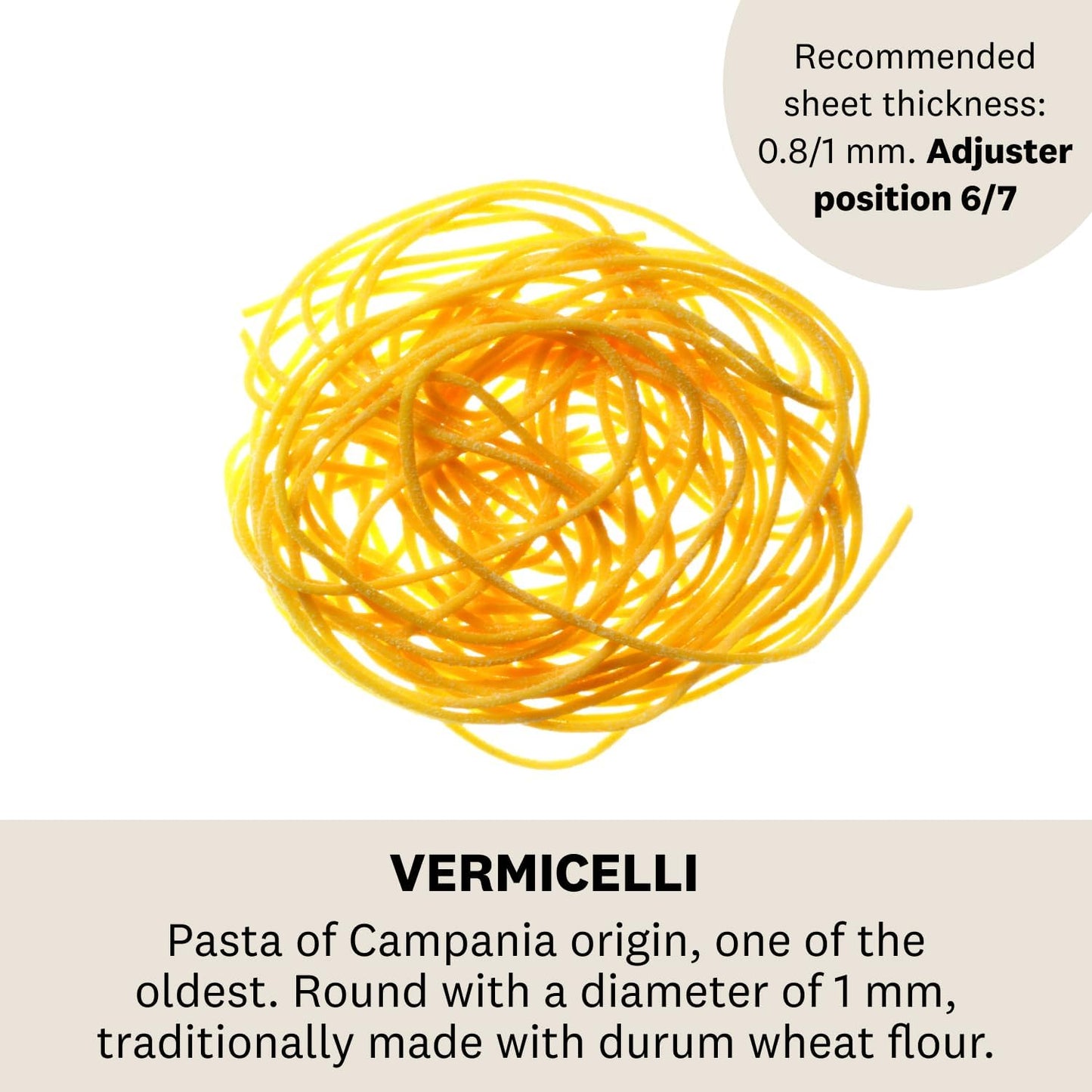 Vermicelli Aufsatz für Nudelmaschine Atlas 150, Vermicelli