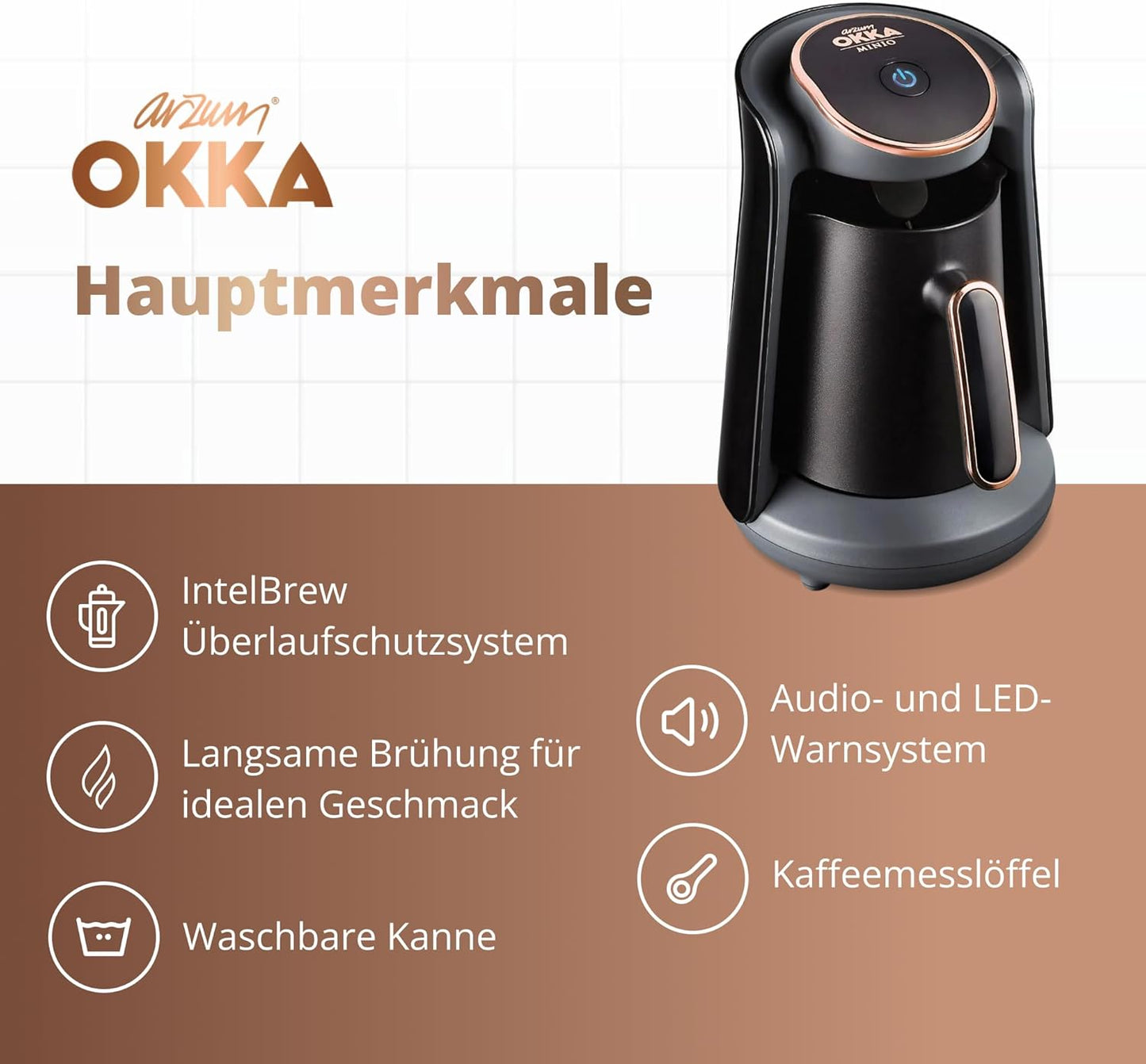Minio Türkische Kaffeemaschine, Copper
