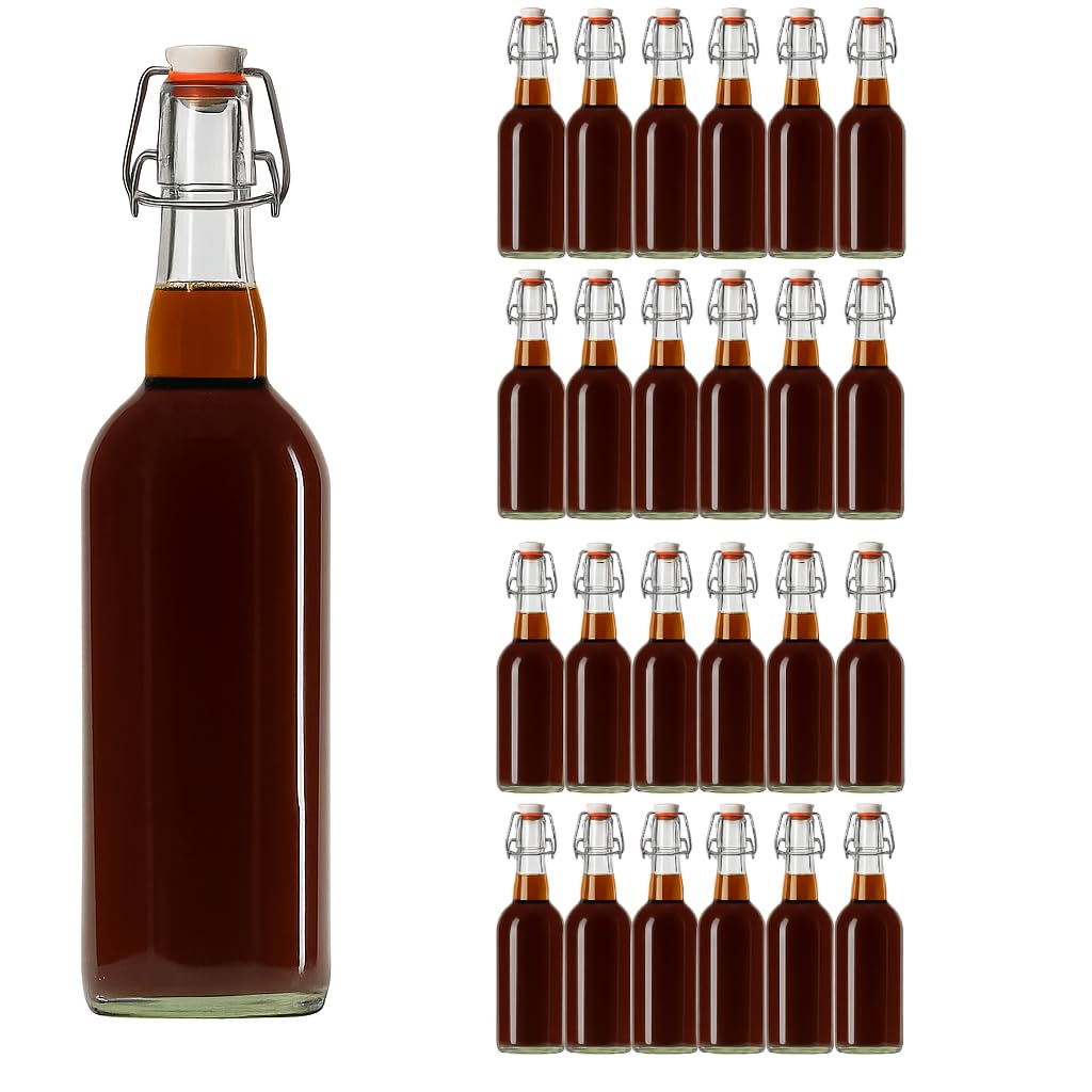 Bügelflaschen-Set zum Selbstbefüllen, Weiss 750 ml 24