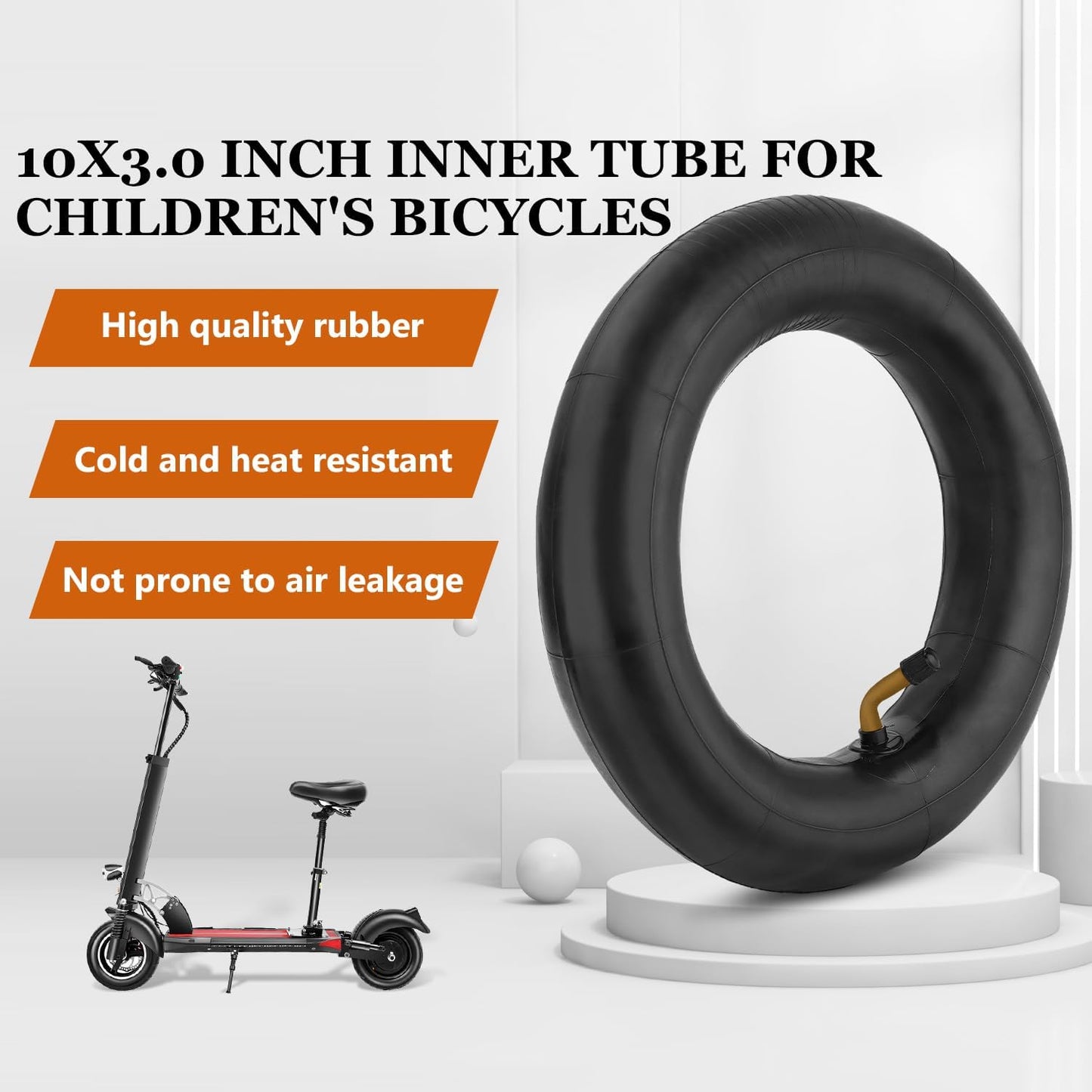 10 Zoll Ersatzschläuche für E-Scooter, 2 Stück, 10 x 3