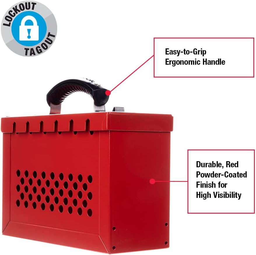 ML498A Vorhängeschloss-Sicherheitsbox, Lockout Tagout Box, 25.9 cm x 23.4 cm x 10.7 cm