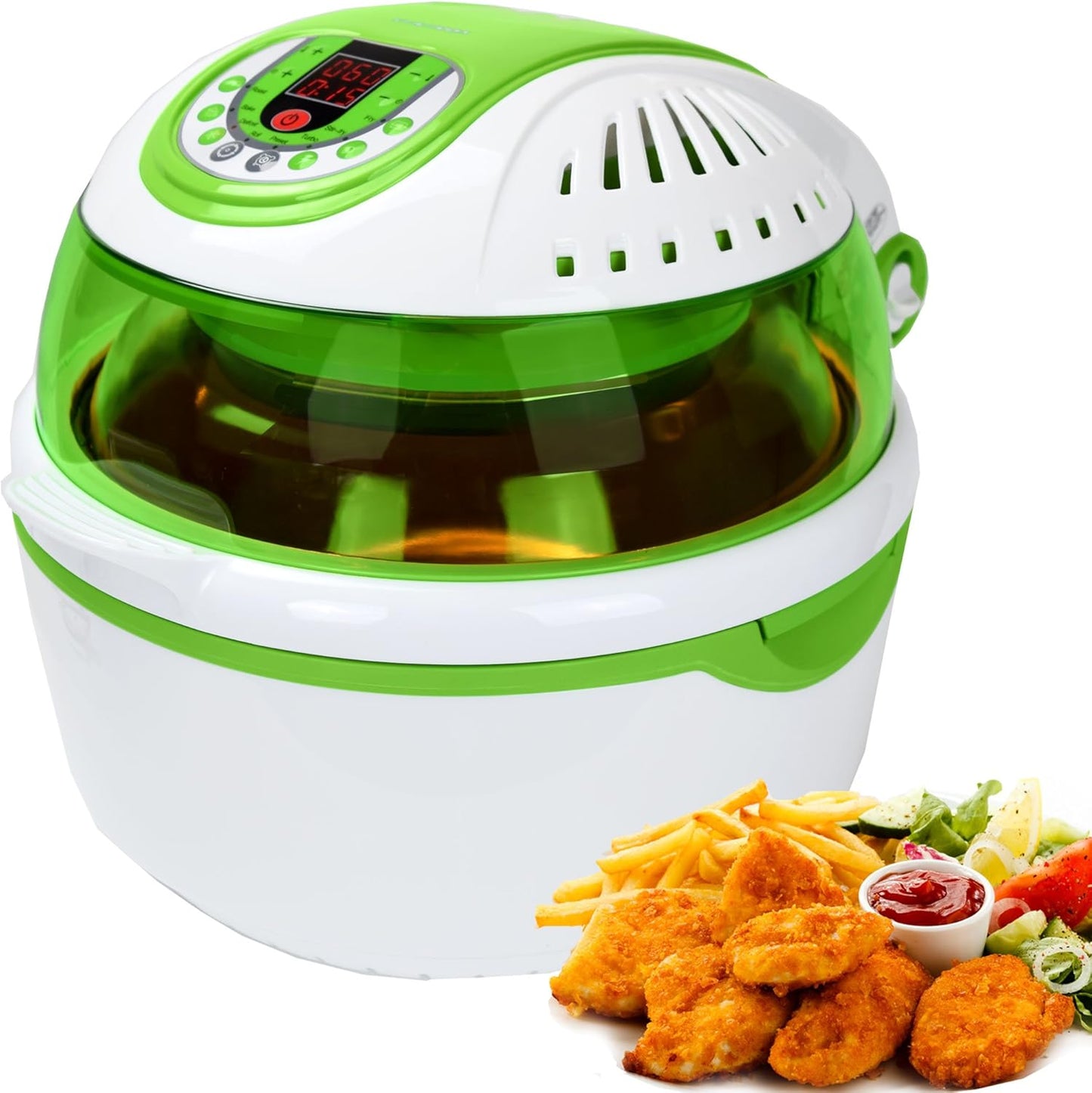 Turbo-Heissluftfritteuse mit LED-Display