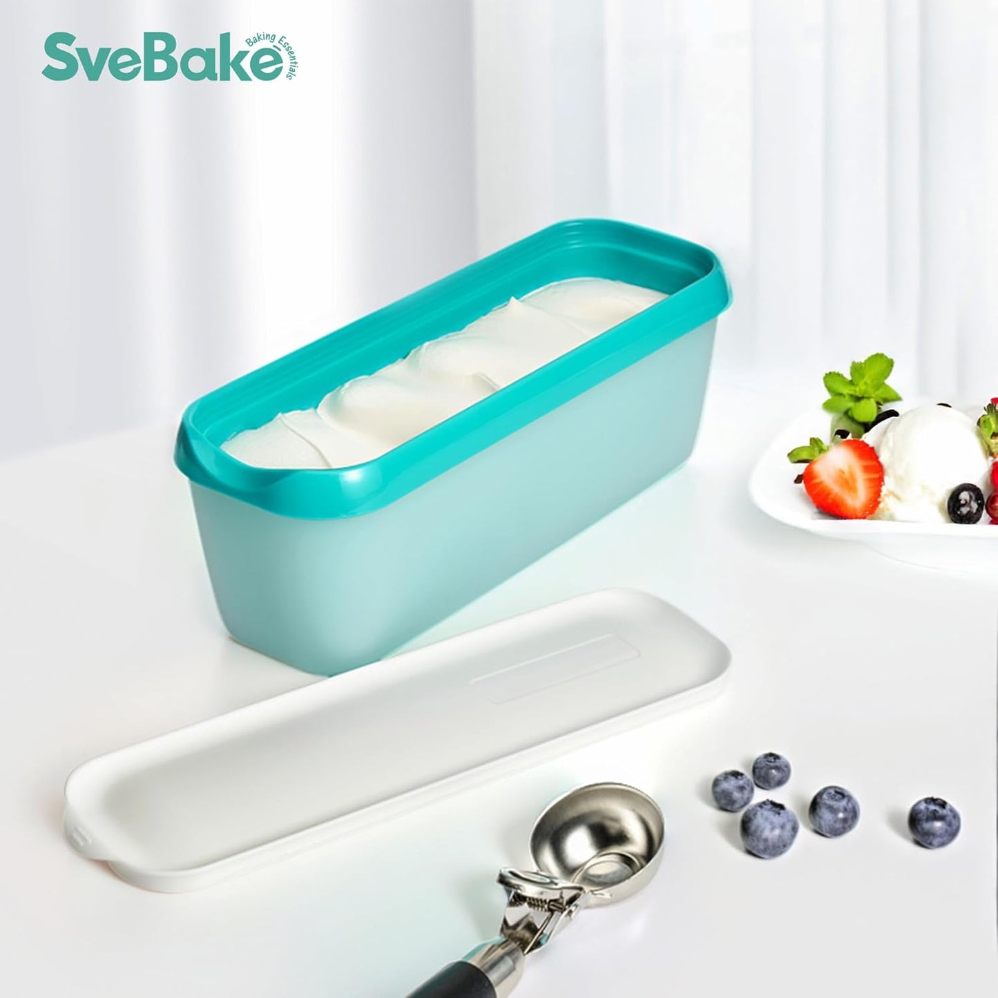 2er-Set Eisbehälter für Speiseeis, Grün