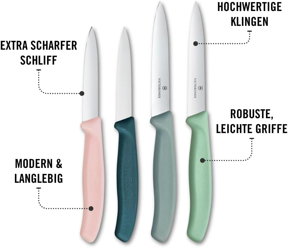 Swiss Classic, Tomaten- und Gemüsemesser Set, Grüntöne, Pink