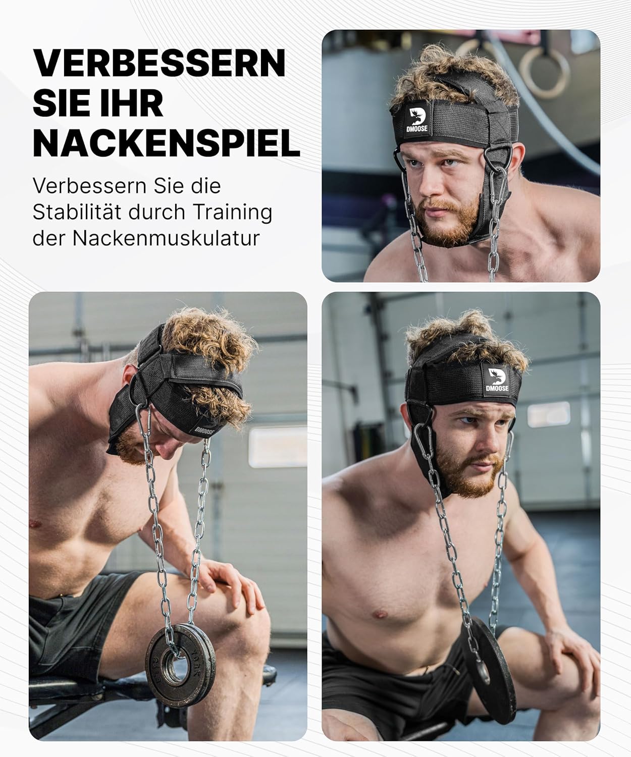Nackentrainer für Gewichtheben, Schwarz