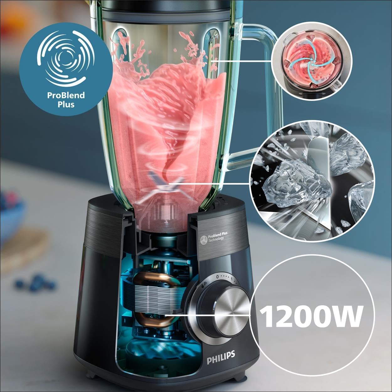 Standmixer mit Blend-and-go-Behälter, 1200W