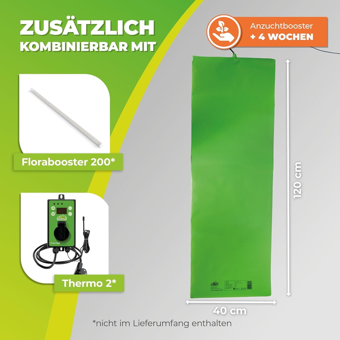 Anzuchtbooster Heizmatte für Pflanzen (85 Watt), 40 x 120 cm