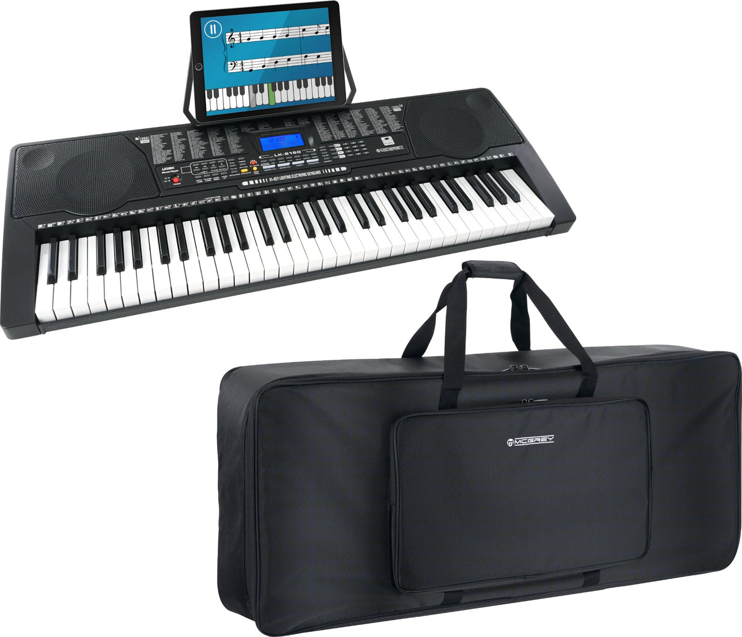 LK-6150 61 Einsteiger-Keyboard mit Leuchttasten und Tasche