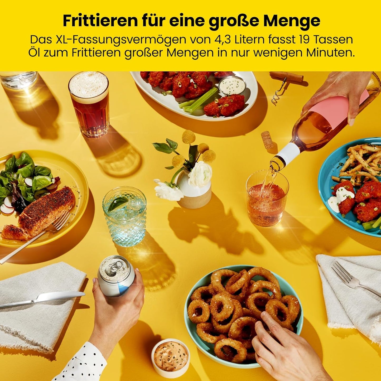 Fritteuse, 4,3 Liter Edelstahl