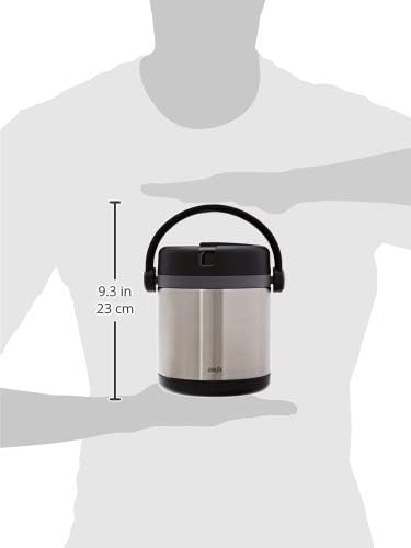 Isolier-Speisegefäss mit integriertem Speiseeinsatz, Schwarz 1.2 L Single
