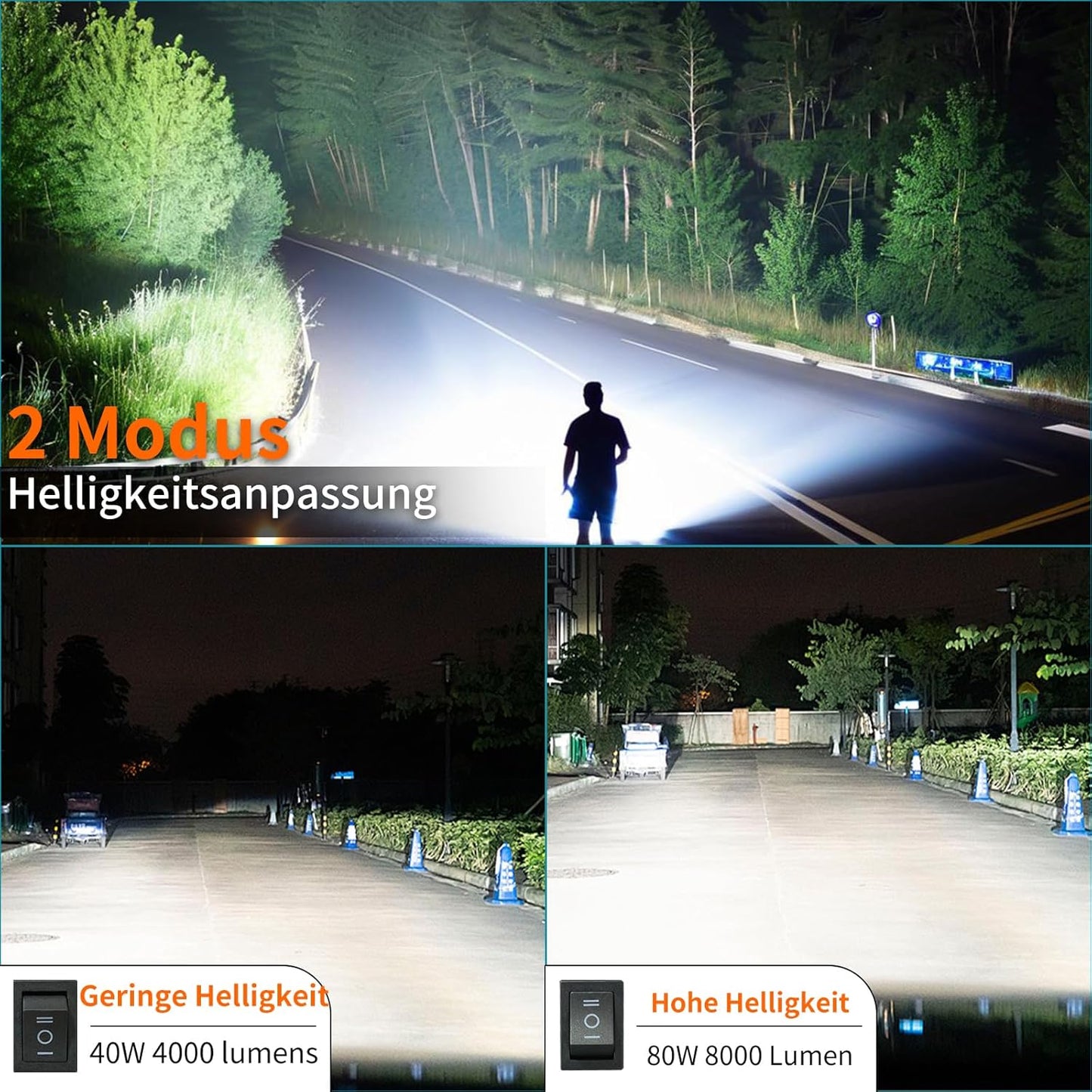 LED-Arbeitsleuchte, Orange