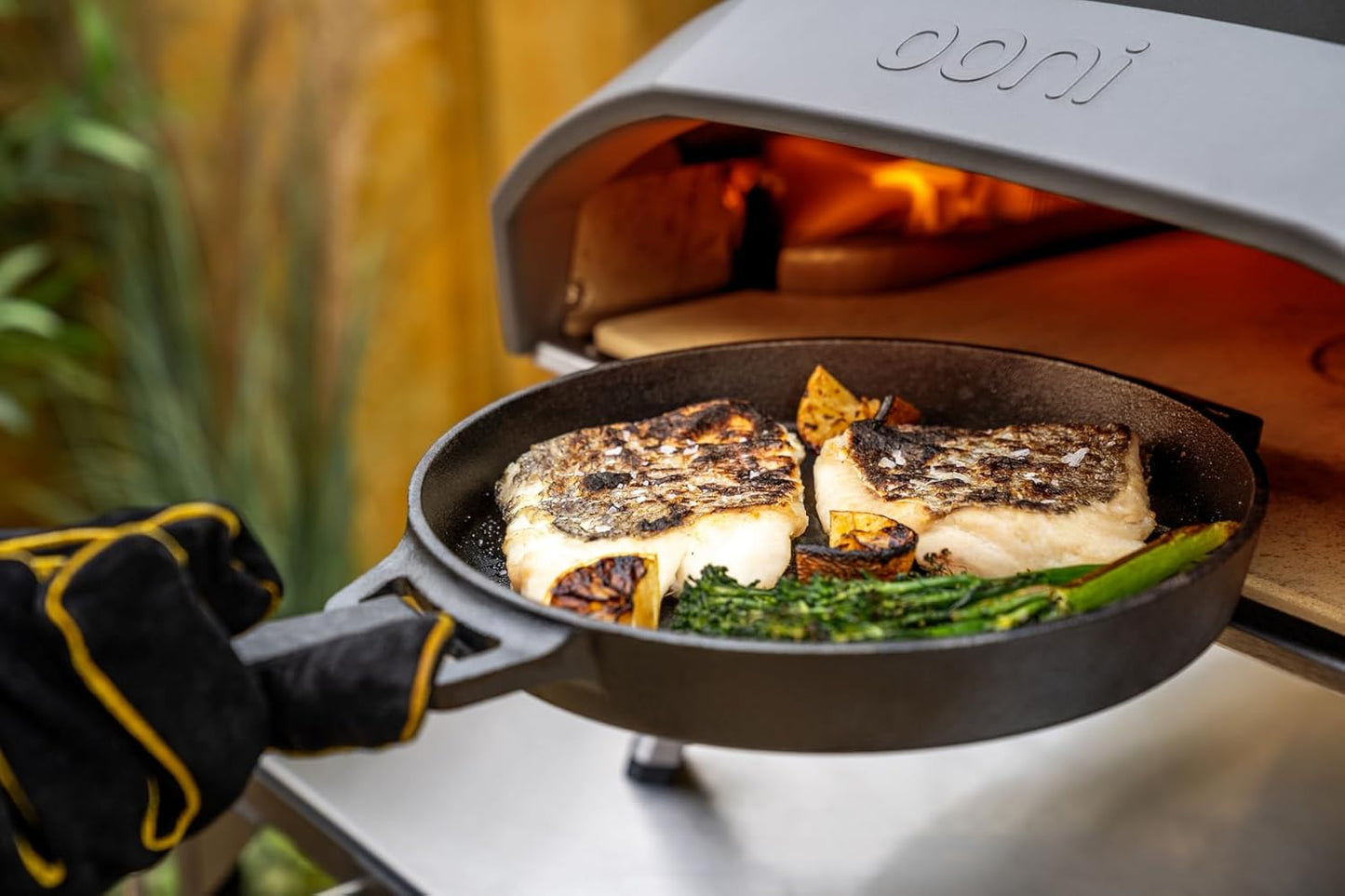 Gusseisen-Grillpfanne mit abnehmbarem Griff, Gusseisenpfanne