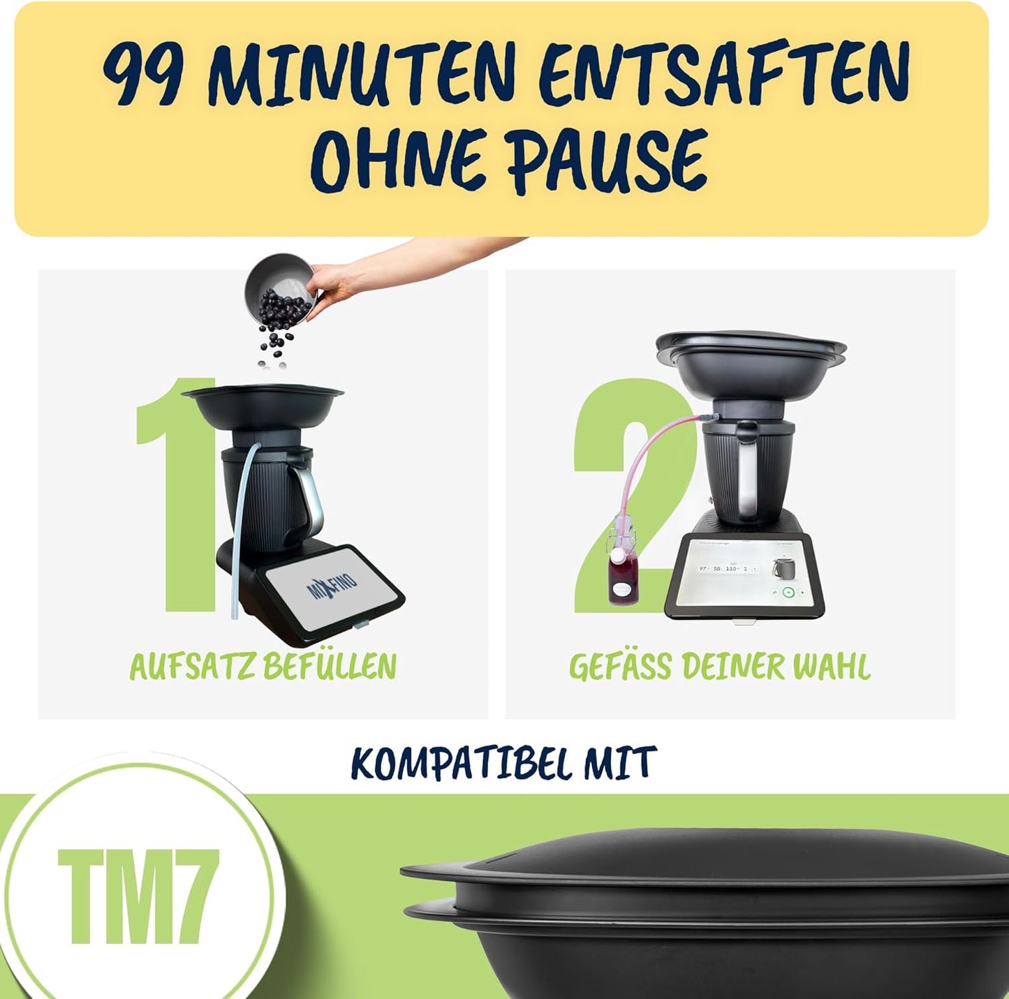 Dampfentsafter für Thermomix TM7, Tm7 Entsafter