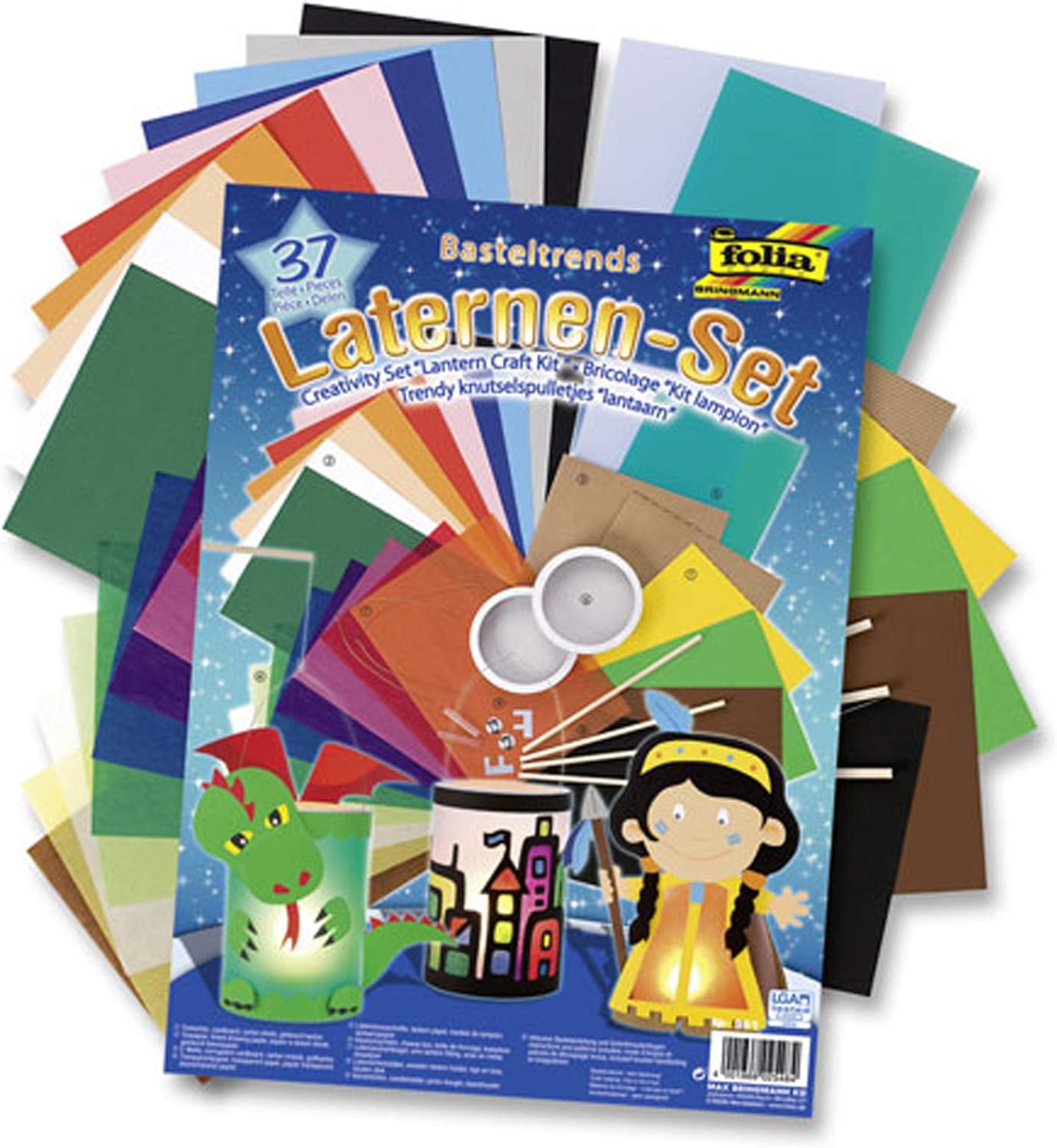 3x Laternen Bastel-Sets, 3 Kreativset