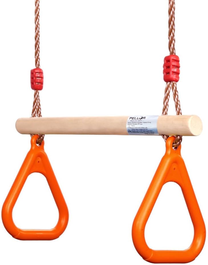 Multifunktionale Trapezschaukel mit Turngriffen, Orange