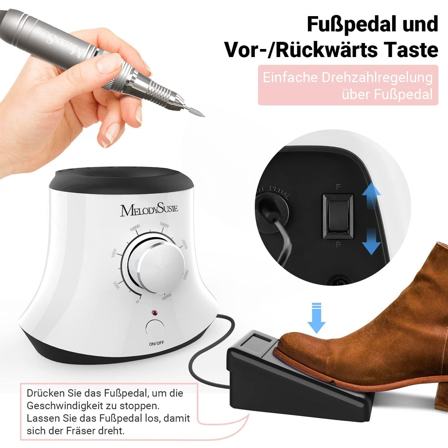 Professioneller Nagelfräser, A-weiss