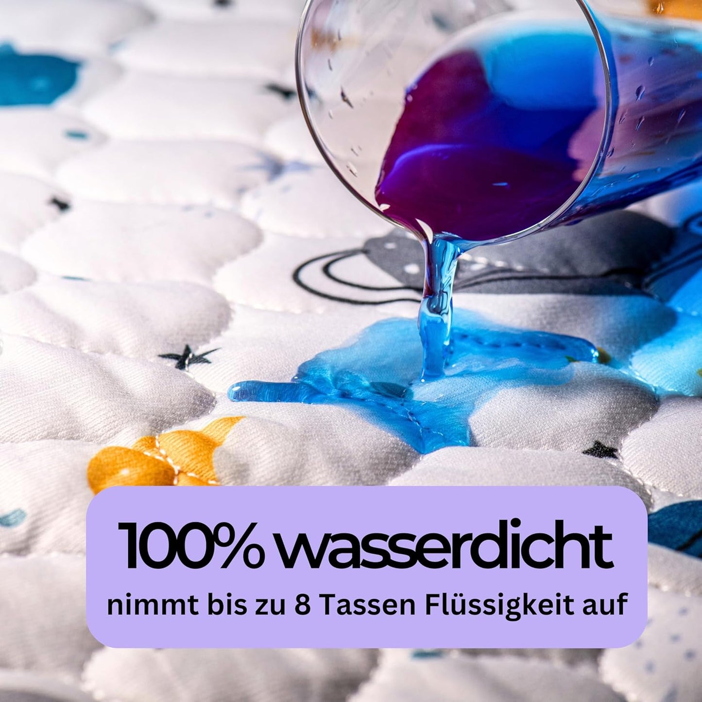 Wasserdichte Bettunterlage, Weltraum - Gross (Bis 140 Cm Breite) 1er-Pack