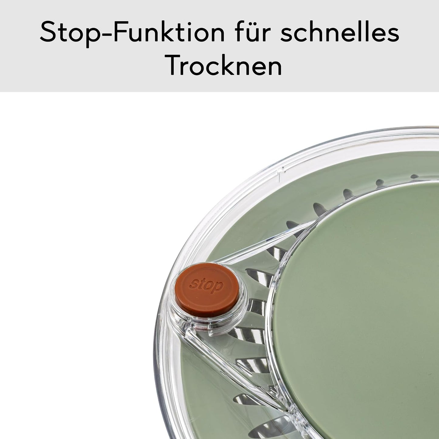 Salatschleuder mit Kurbelantrieb