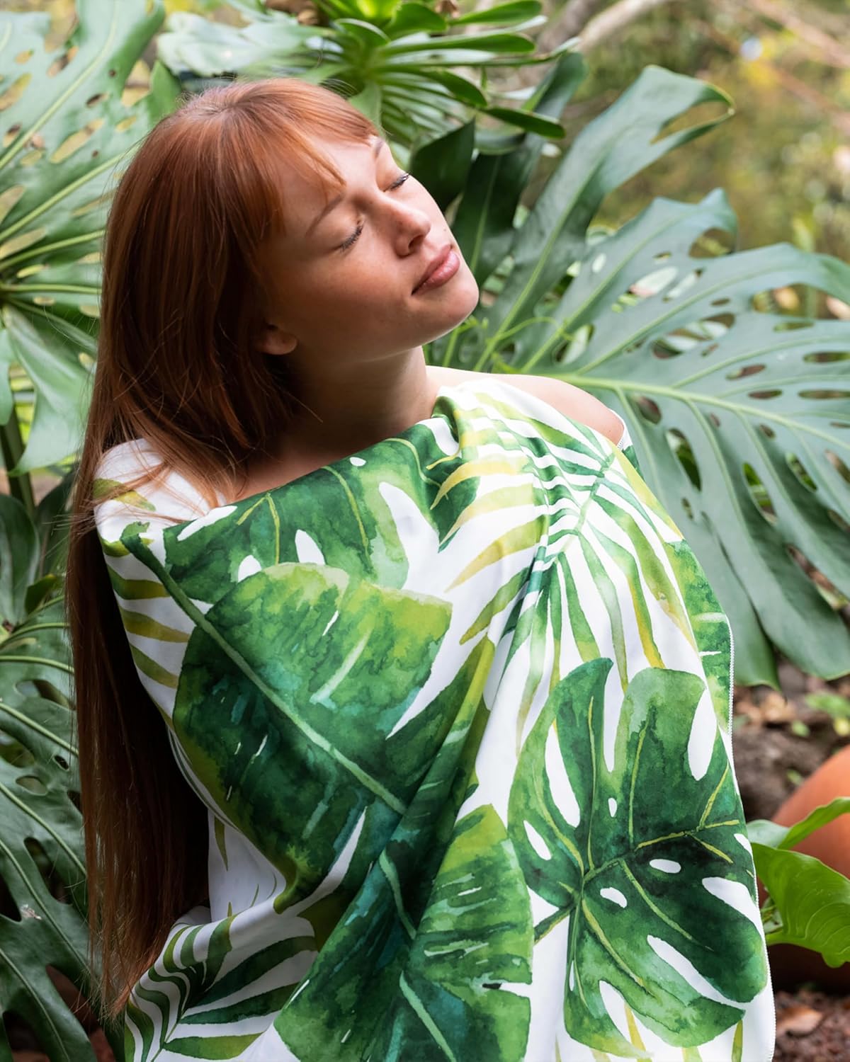 Schnelltrocknendes Strandhandtuch, 160cm x 90cm 36 Tropic Leaves