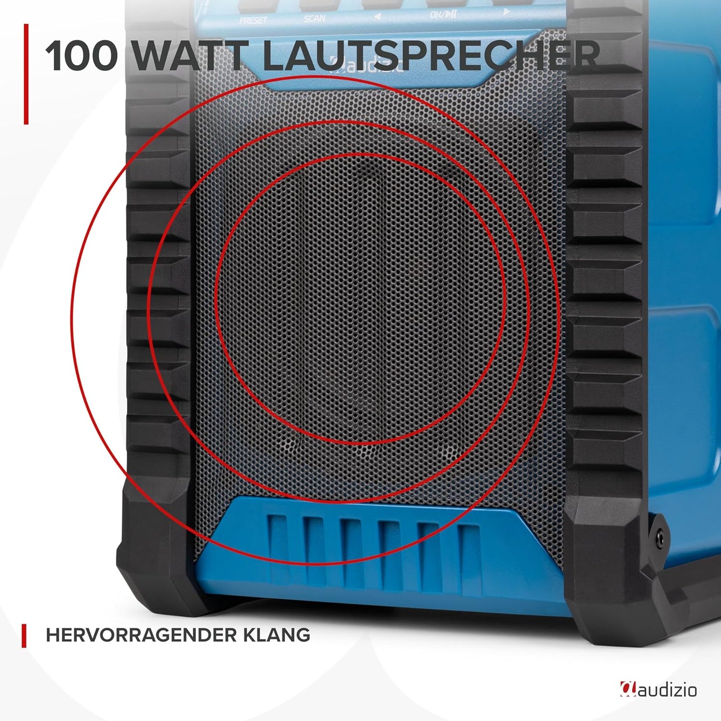 Baustellenradio DAB+ mit Bluetooth, Jobsite