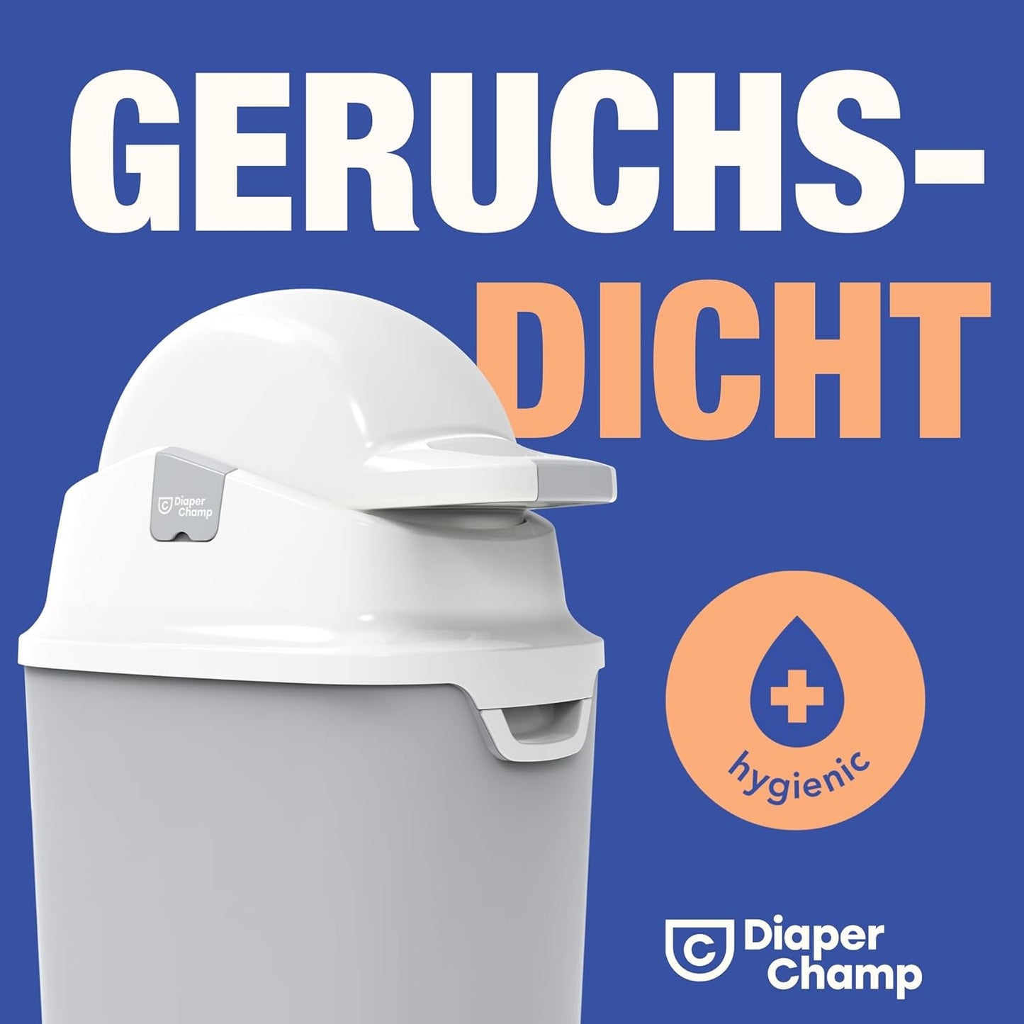 ONE Windelbehälter, silber/weiss