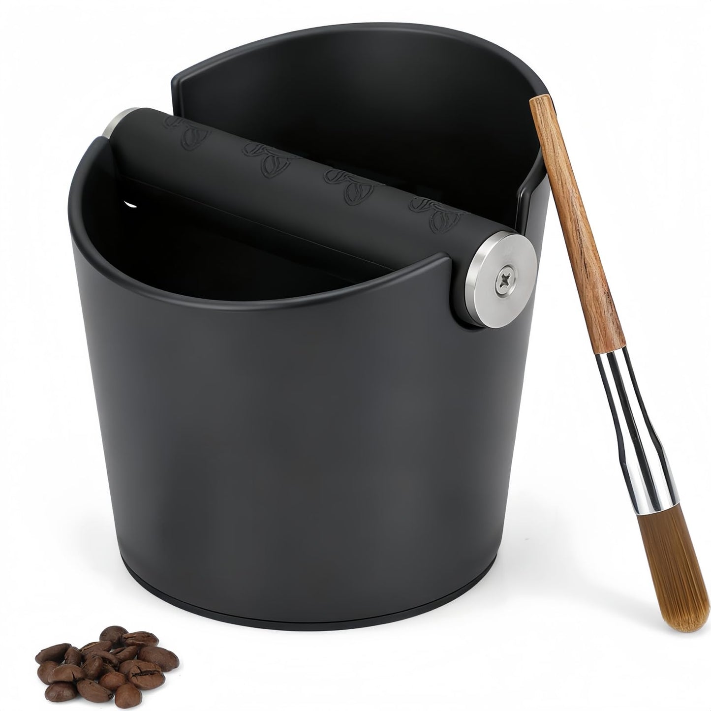 Espresso Knock Box mit Bürste und Rutschschutz