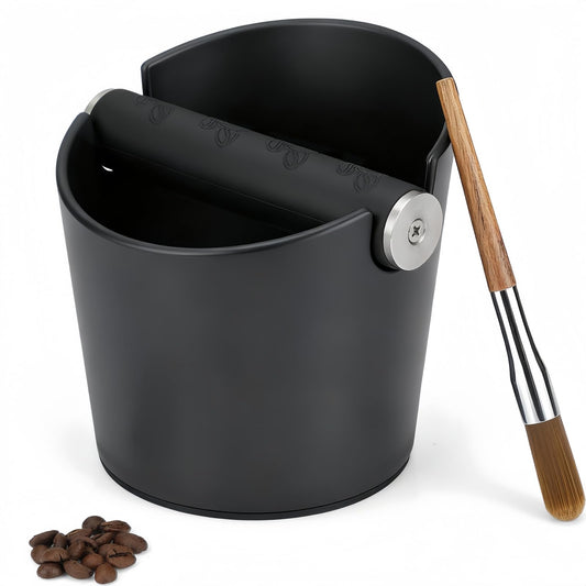 Espresso Knock Box mit Bürste und Rutschschutz