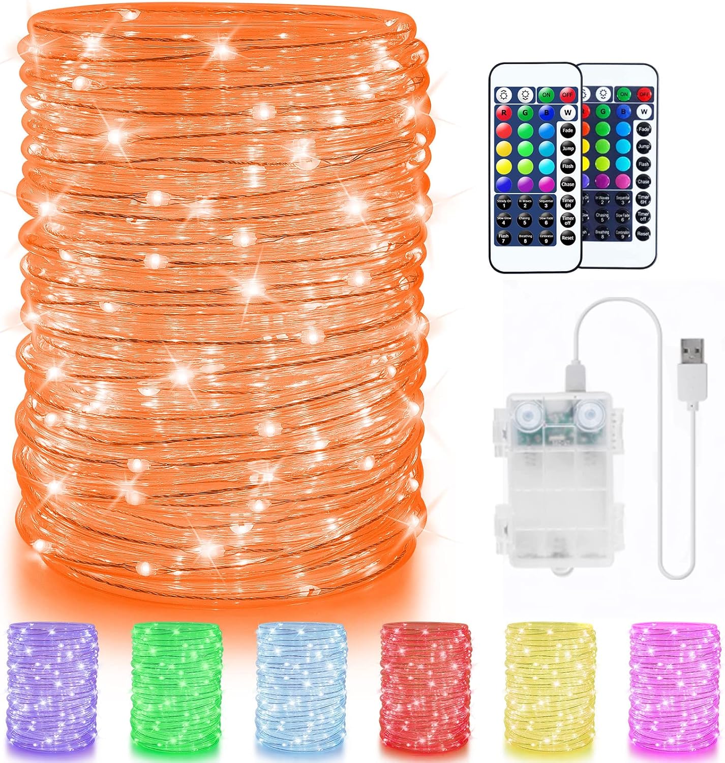 LED Lichtschlauch (10m, USB/Batterie), 10M Batterie & USB
