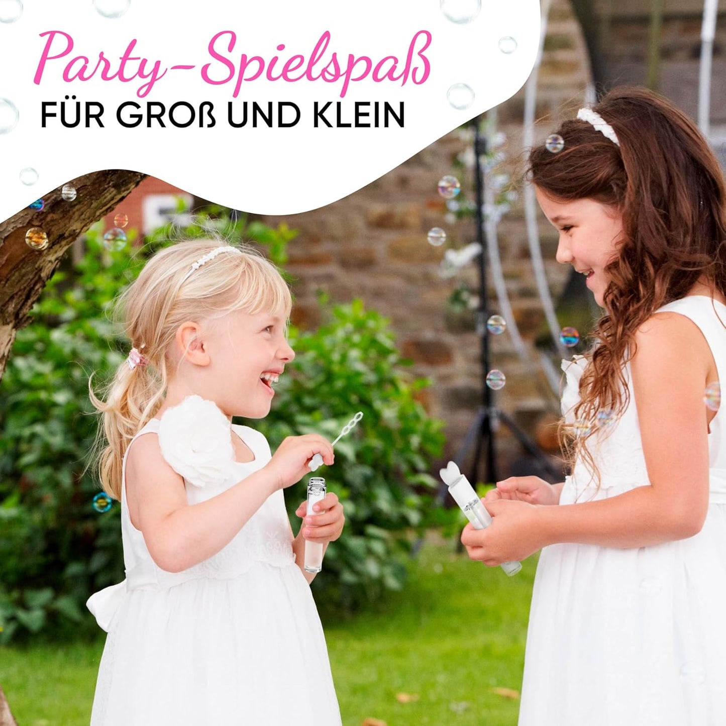 Seifenblasen Lovegläschen, 96 Stück, für Hochzeiten, 96x Box