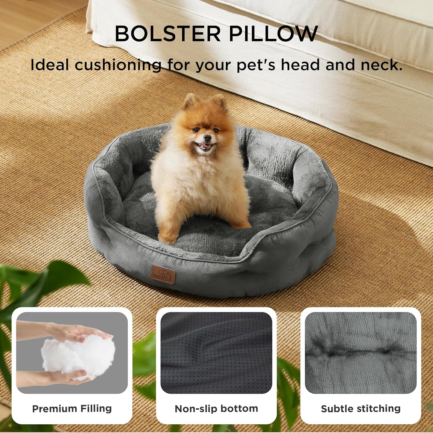 Katzenbett mit Wendekissen, Grau L 63 x B 53 x H 20 cm