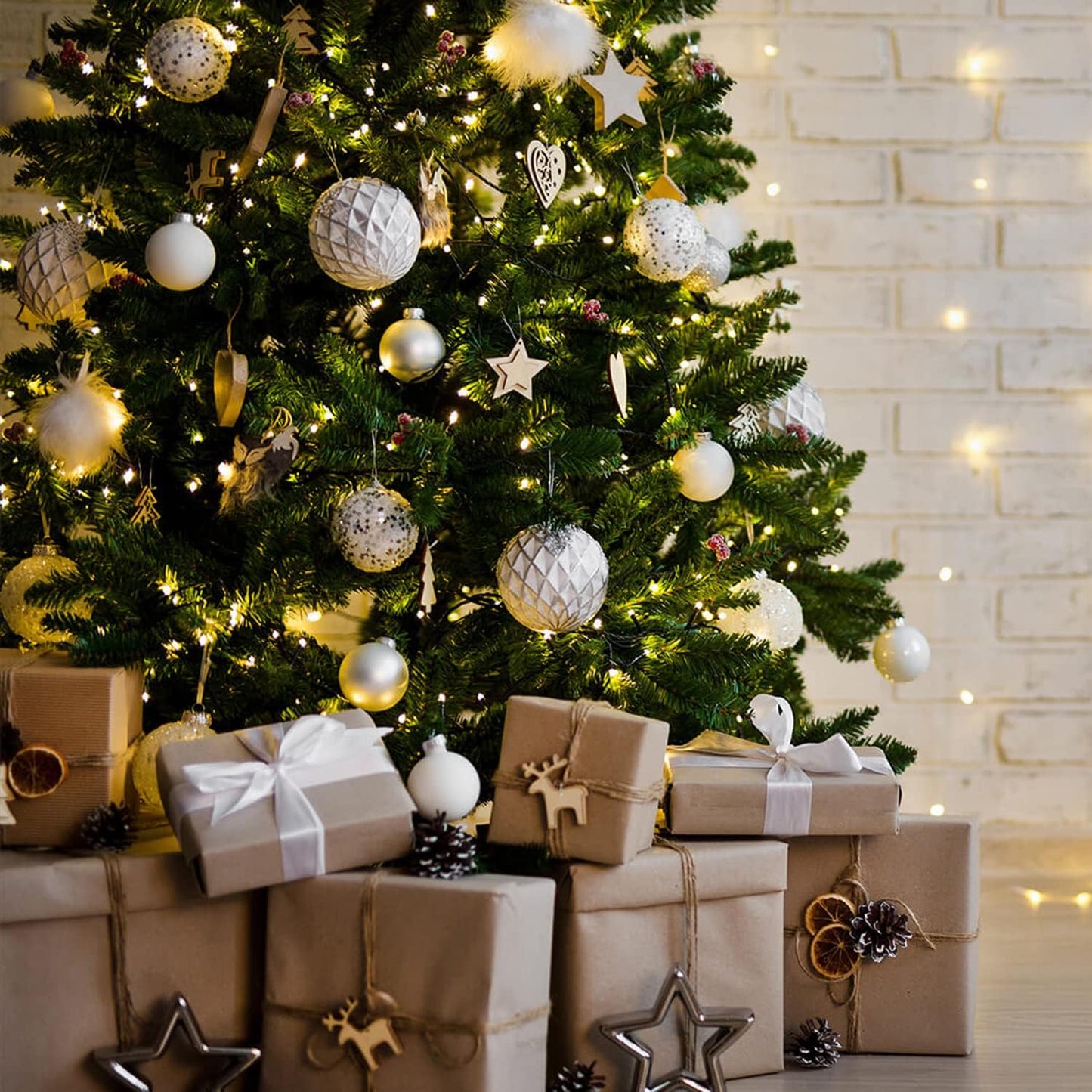 LED Christbaumbeleuchtung mit Sternspitze, Warmweiß Sternspitze 3m
