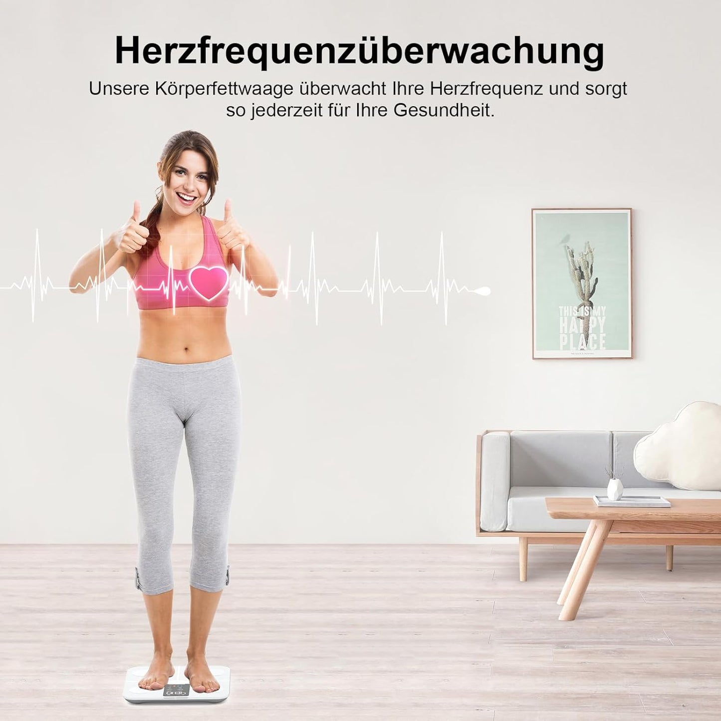 Digitale Körperfettwaage, 280 weiss