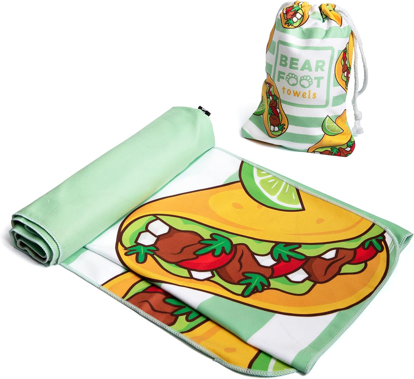 Mikrofaser-Strandtuch mit Tasche, 160x80cm Taco