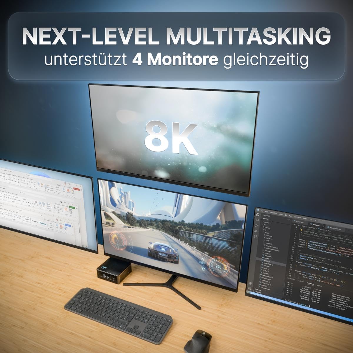 NUC12I3UP-W11P-256/2X4W6E Mini PC mit Intel Core-i3, Ready to run i3U + 2x4GB + 256GB