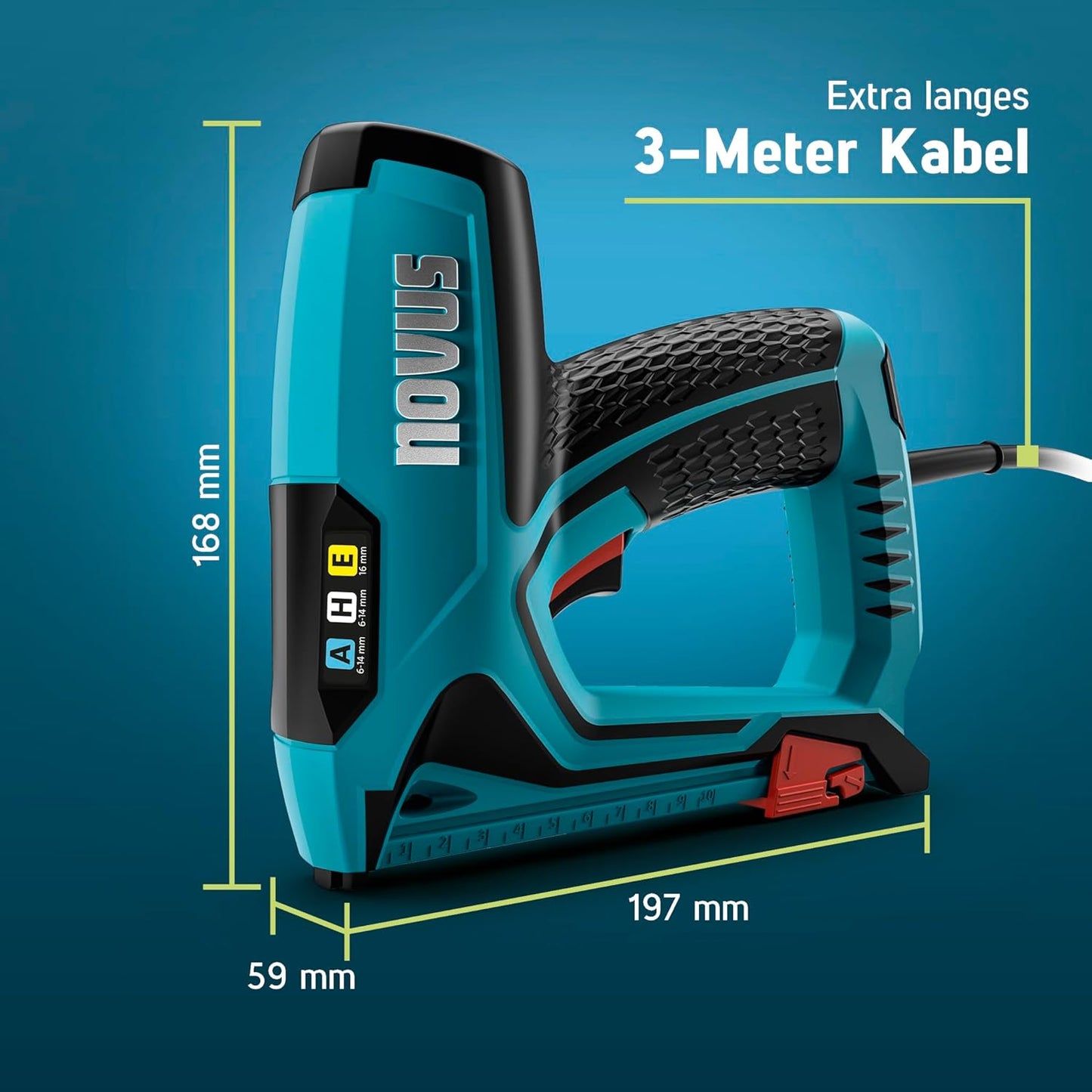 Elektrotacker J-150 Set mit Klammern und Nägeln, Stofftacker
