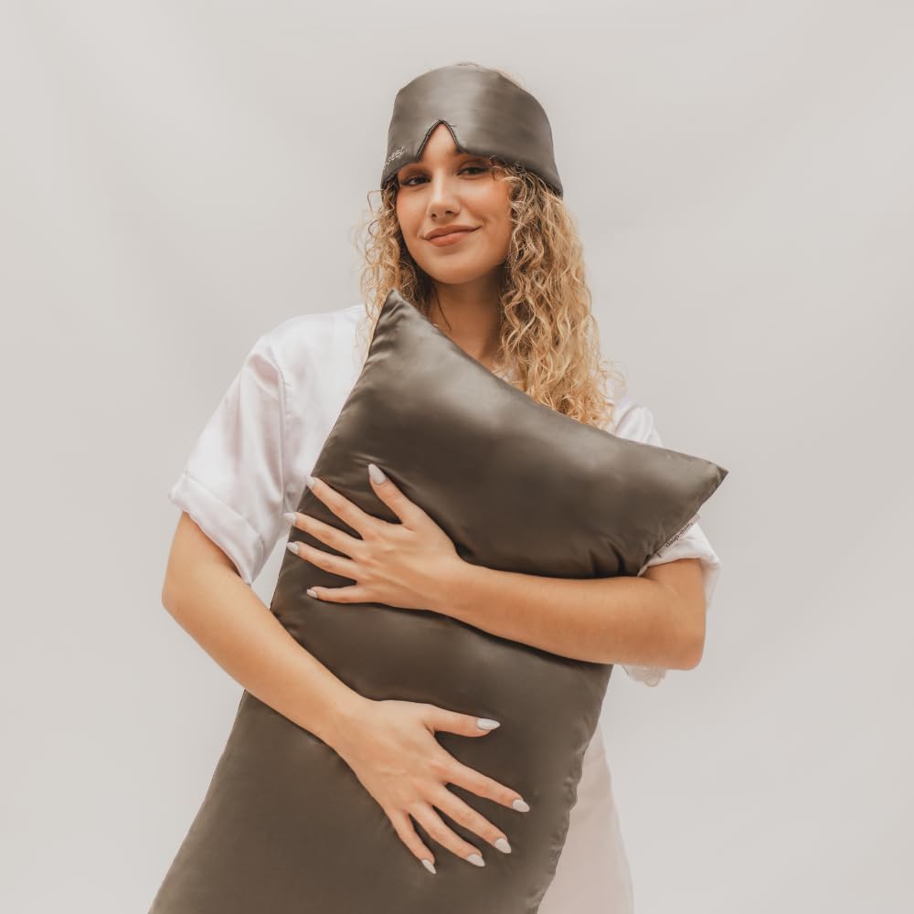 Seidenschlafmaske, Grau