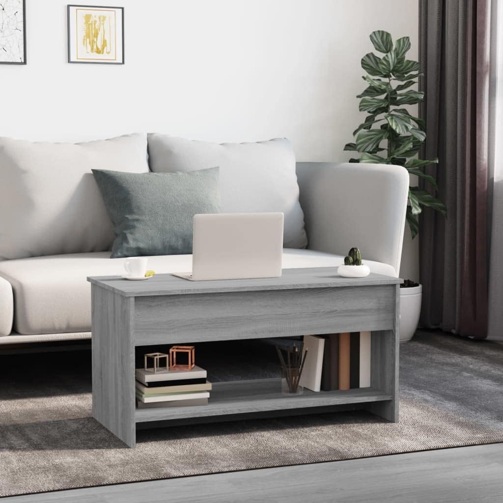 Moderner Couchtisch, Grau Sonoma 102 x 50 x 52.5 cm