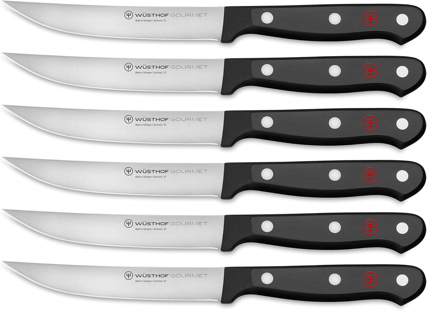 Gourmet Steakmessersatz (6-teilig), Schwarz ; Messerset. 6-teilig