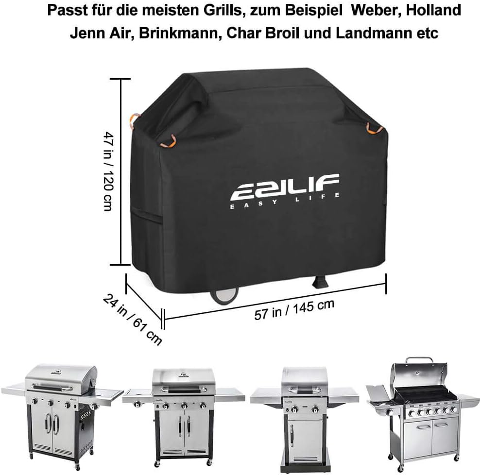 Grillabdeckung für Gasgrills, 147x61x117cm