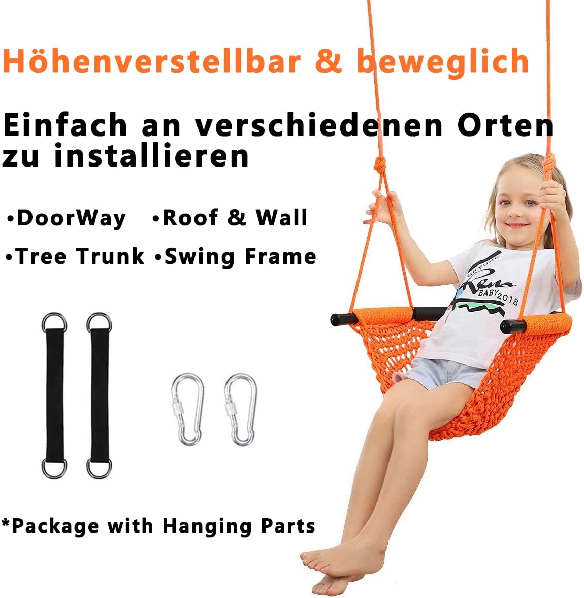 Seilschaukelsitz, Orange