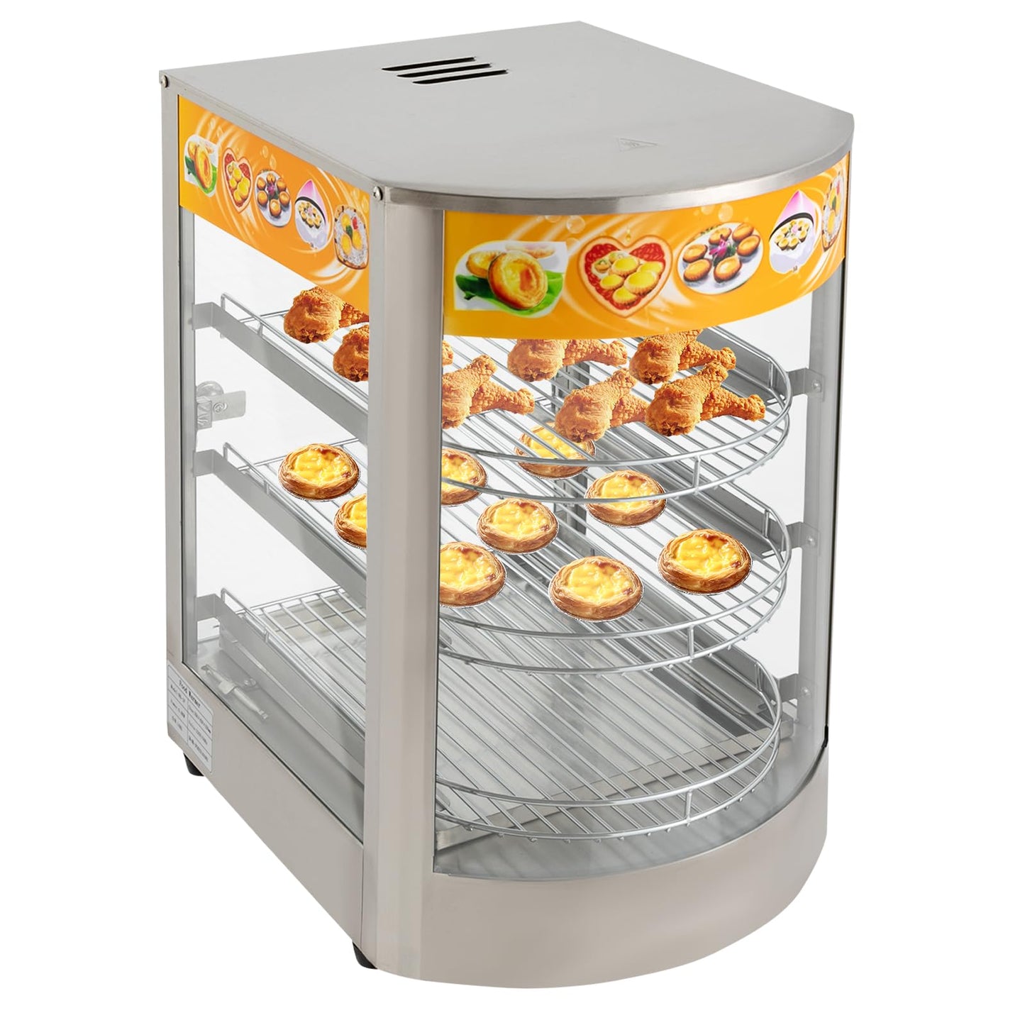 Warmhaltevitrine NB-1P, 3 Etagen