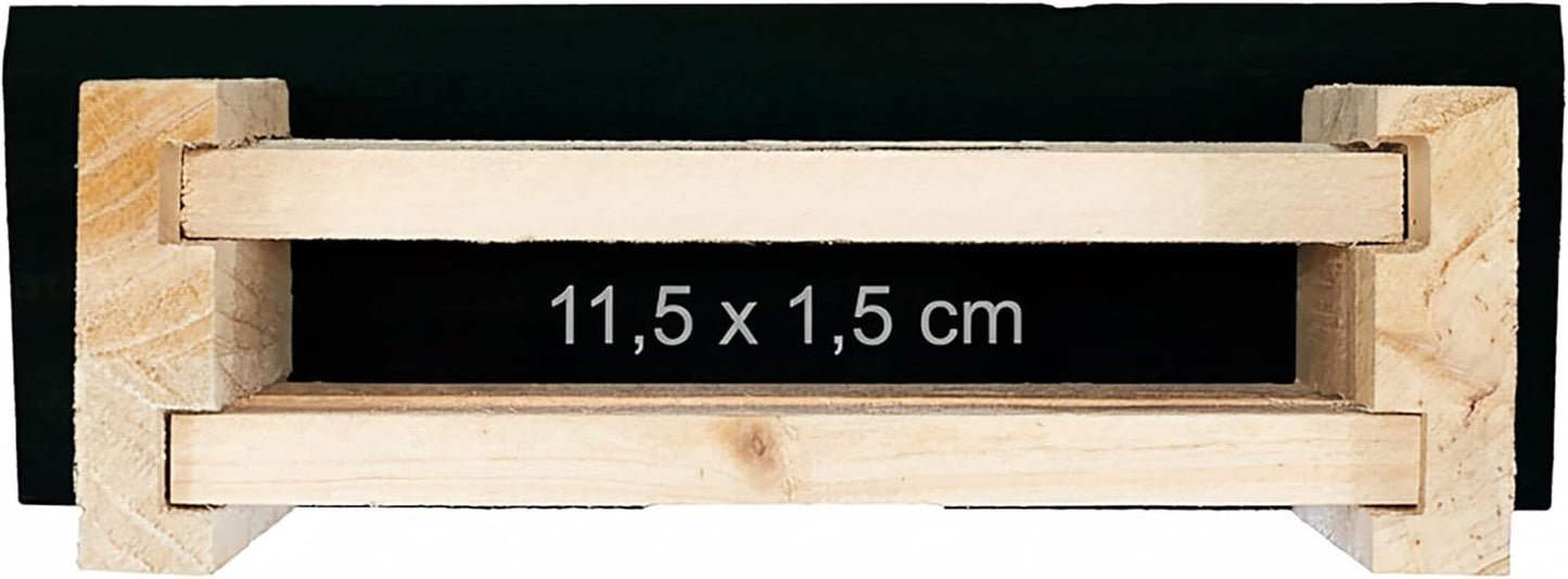 Fledermauskasten-Set aus Holz (4 Stück), Schwarz