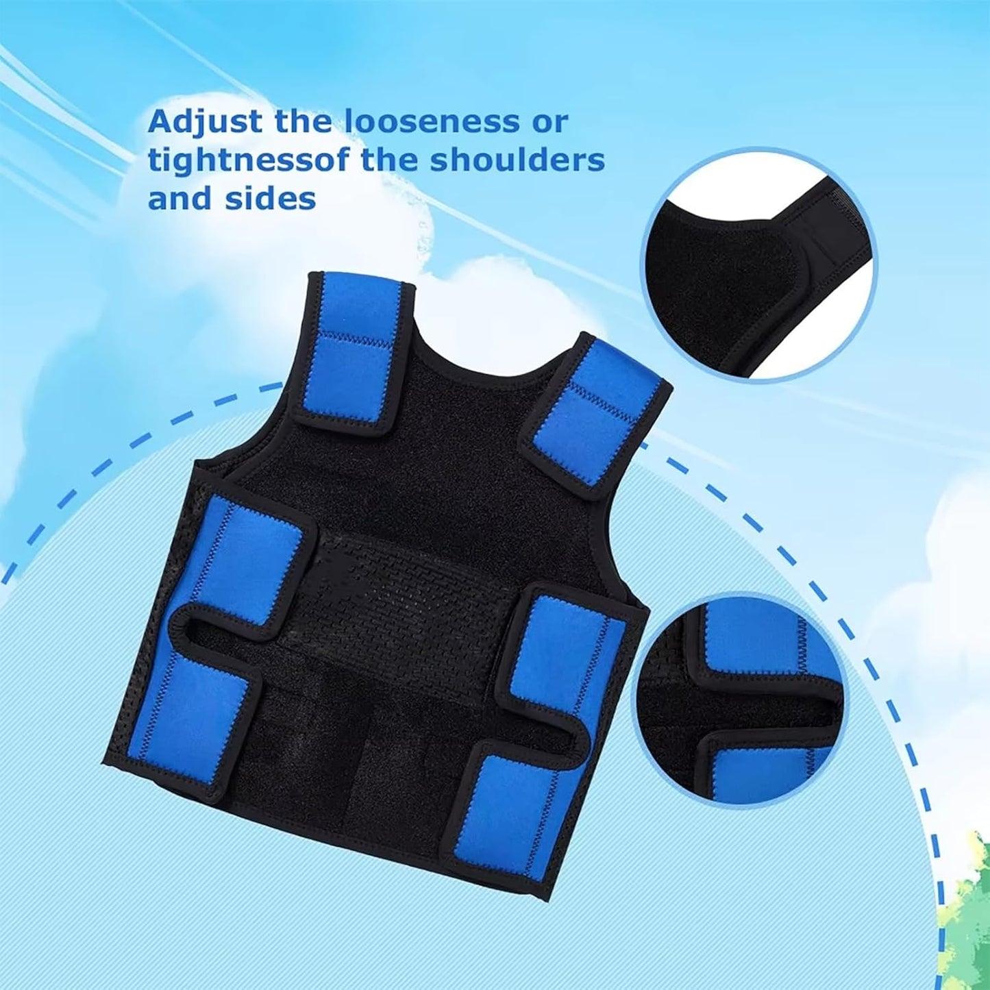 Gewichtsweste für Kinder, blue M