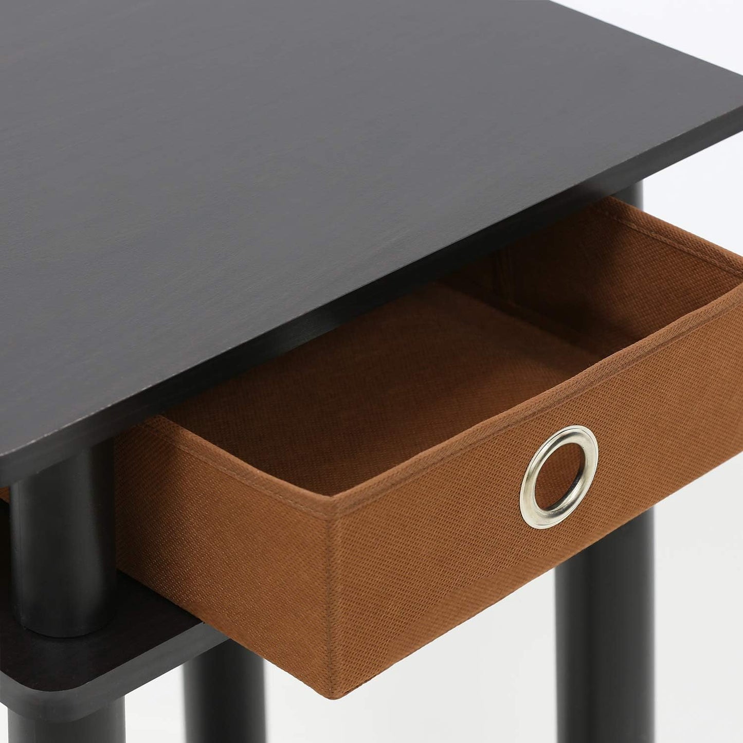 2er Set Beistelltisch, 2er Set Espresso/Braun