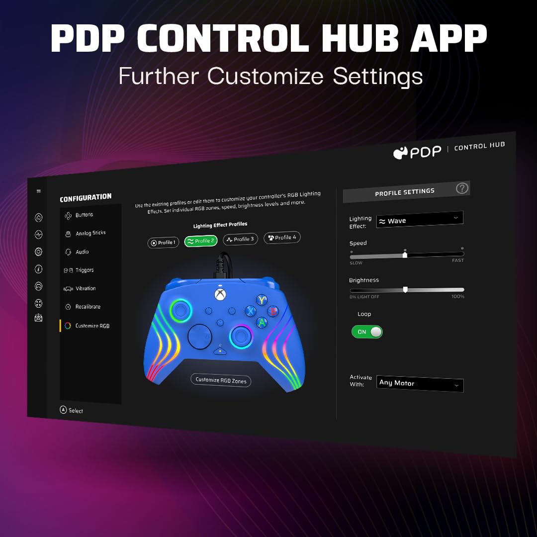 Afterglow Wave Controller für Xbox, Blau