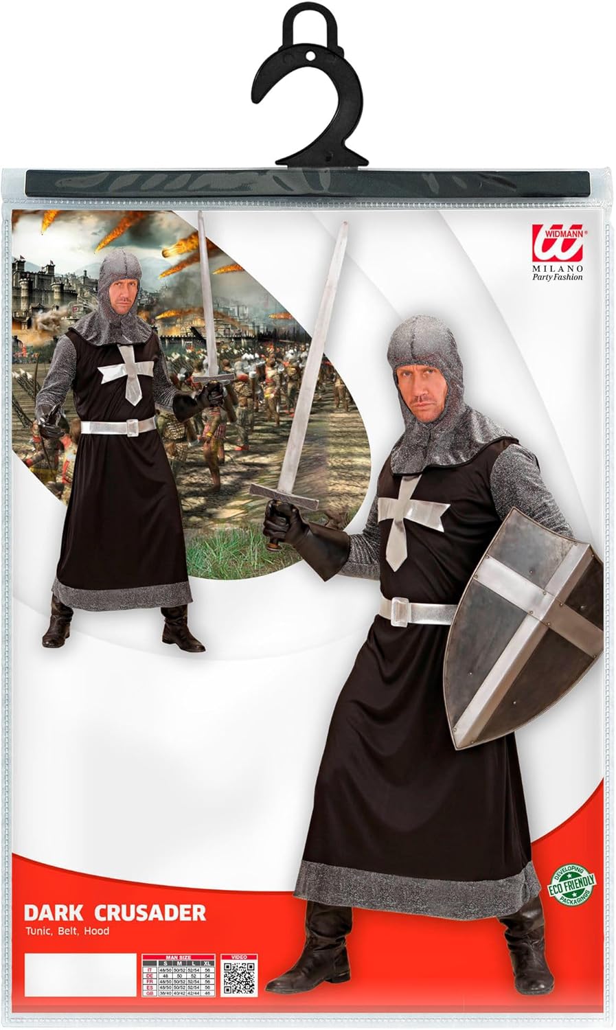 Kostüm Dark Crusader Mittelalter-Rüstung, M