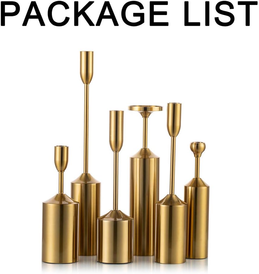 Kerzenhalter-Set, Gold 6er Set