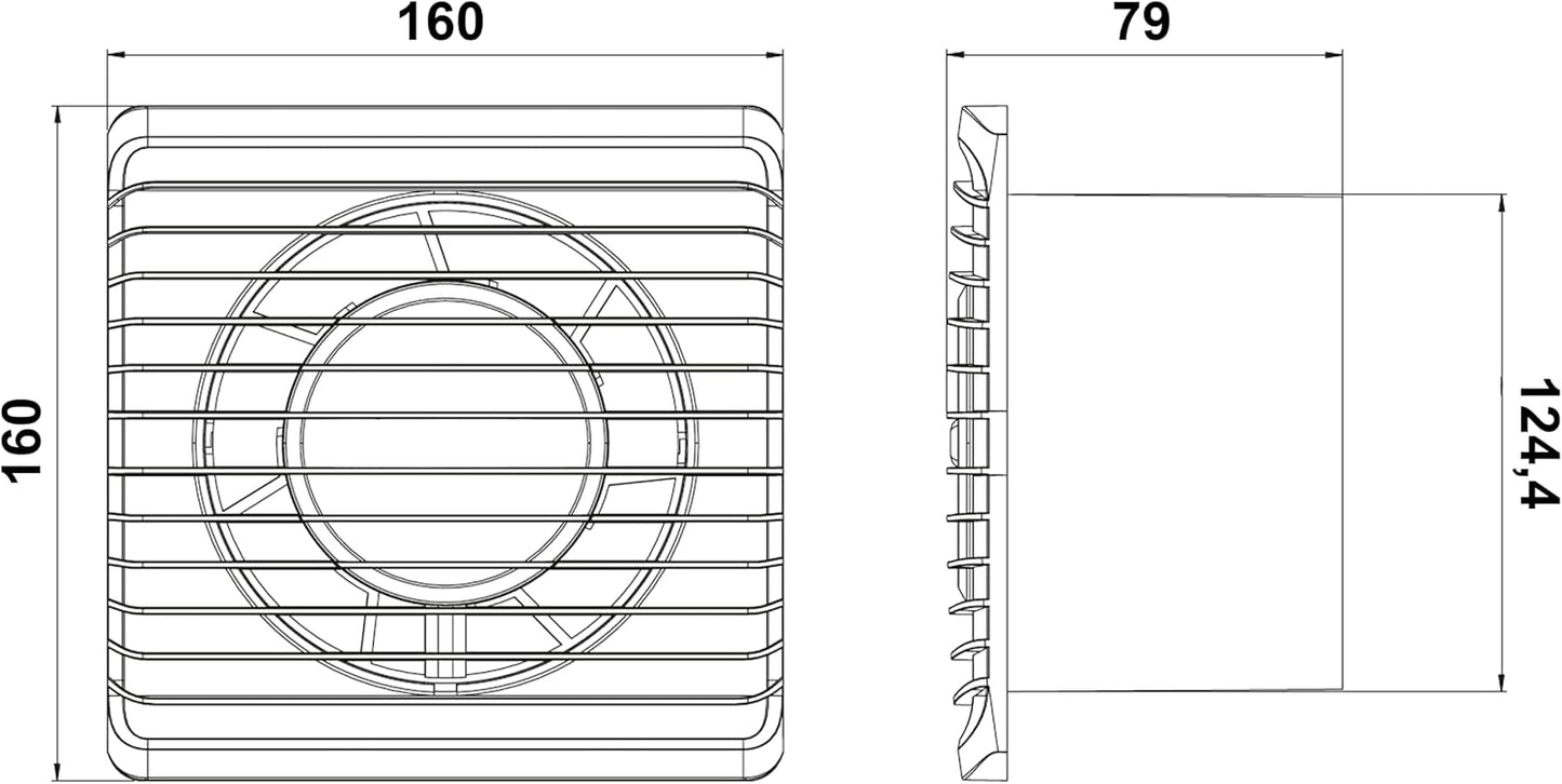 Wandlüfter Ø 125 mm, Ø 125 mm (MKK-PLANET) S - Standart